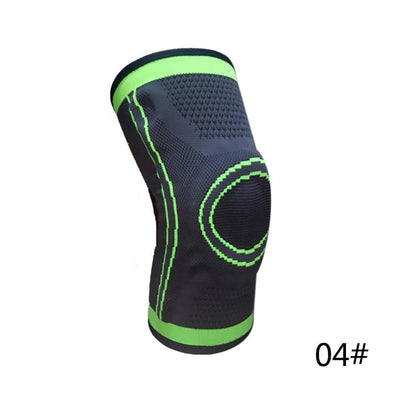 Knee Compression Sleeve Brace Support for Running, Arthritis, Crossfit HomeQuill Green Without Strap S