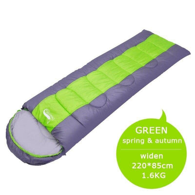 Camping Sleeping Bag Kids Adults Waterproof Lightweight Backpacking HomeQuill Green