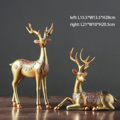 HomeQuill™ European Style Classic Deer Pair