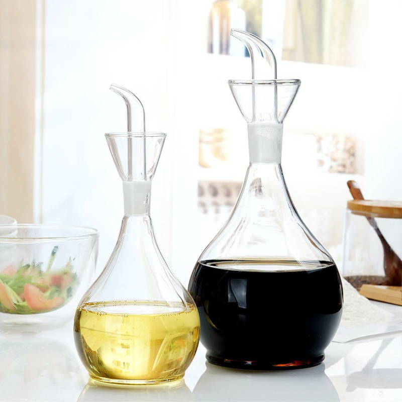 HomeQuill™ Nordic Style Glass Oil & Vinegar Bottle
