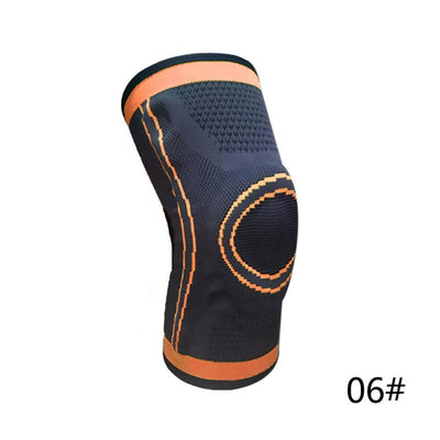 Knee Compression Sleeve Brace Support for Running, Arthritis, Crossfit HomeQuill Orange Without Strap S