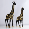 HomeQuill™ Black and Gold Geometric Giraffe Statue