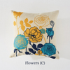 HomeQuill™ Premium Decorative Flowers n' Birds Pillow Cases