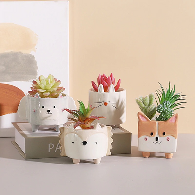 HomeQuill™ Miniature Animal Succulent Pots