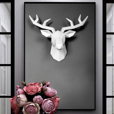 HomeQuill™ Geometric 3D Deer Head Wall Decoration