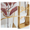 HomeQuill™ Geometric Golden Hydroponic Vase