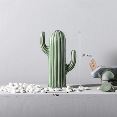 HomeQuill™ Ceramic Cactus Figurines