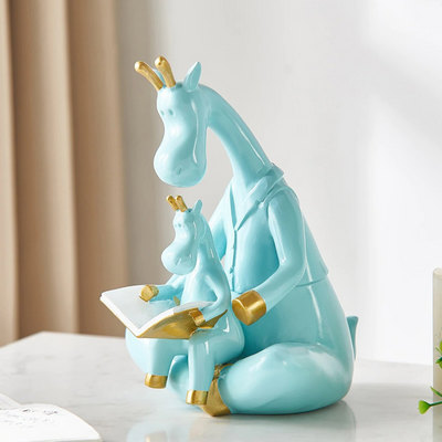 HomeQuill™ Bionic Style Blue Giraffe Figurine Set