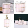 HomeQuill™ Luxury Striped Royal Bathroom Set