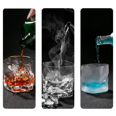 HomeQuill™ Sculpted Cocktail Drinking Glass