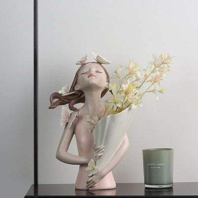 HomeQuill™ Butterfly Girl Vase Tabletop