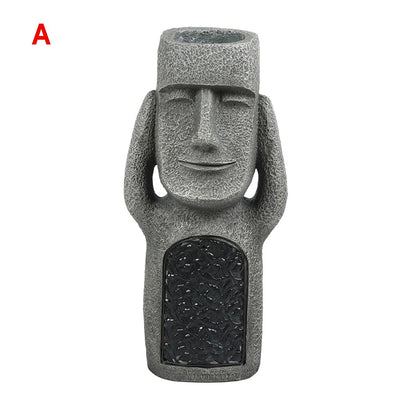 HomeQuill™ Three Wise Easter Island Tiki Statues