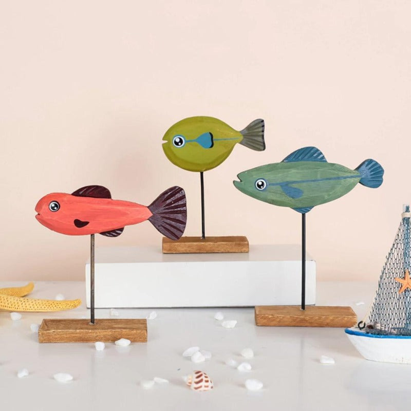 MiniCraft™ Kids' Wooden Fish Figurines