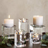 HomeQuill™ Crystal Glass Candle Holder