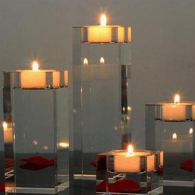 HomeQuill™ Crystal Glass Candle Holder