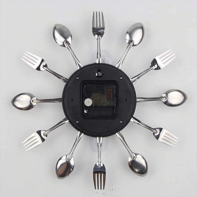 HomeQuill™ Cutlery Theme Kitchen Wall Clock
