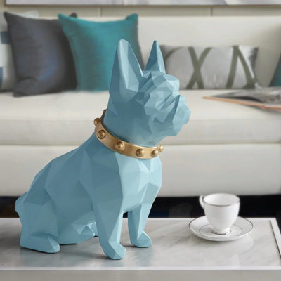 HomeQuill™ Geometric French Bulldog Tabletop Statue
