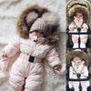 MiniFits™ Baby Down Snowsuit BlueRove Pink 3M