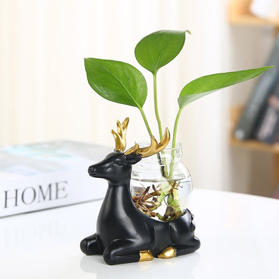 HomeQuill™ Hydroponic Deer Vase