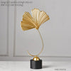 HomeQuill™ Golden Metal Leaf Tabletop Statue