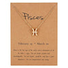 Gold Zodiac Necklace for Women HomeQuill Pisces