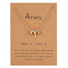 Gold Zodiac Necklace for Women HomeQuill Aries