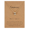 Gold Zodiac Necklace for Women HomeQuill Gemini
