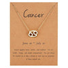 Gold Zodiac Necklace for Women HomeQuill Cancer