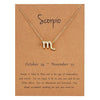 Gold Zodiac Necklace for Women HomeQuill Scorpio