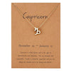 Gold Zodiac Necklace for Women HomeQuill Capricorn